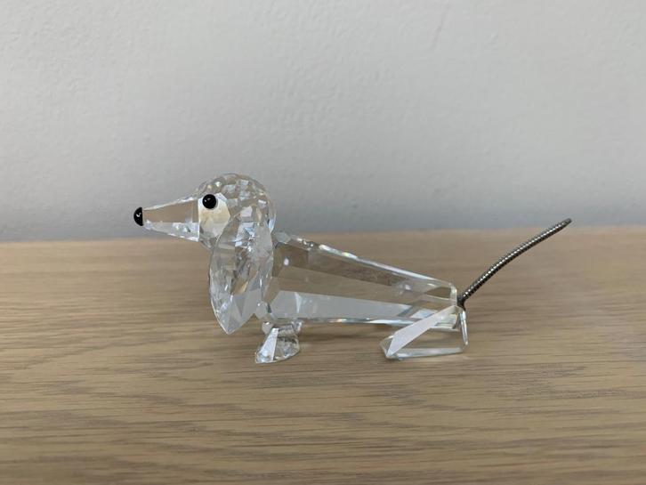 Swarovski Teckel groot, Verzamelen, Swarovski, Zo goed als nieuw, Figuurtje, Ophalen