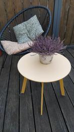 Geel tuintafeltje, Ophalen, Gebruikt, Rond, Metaal
