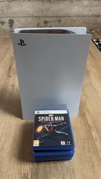 Ps5 disc edition + games, Games en Spelcomputers, Spelcomputers | Sony PlayStation 5, Ophalen, Zo goed als nieuw