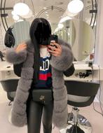 Zwarte parka met afneembaar echt bont, 5 keer gedragen!, Kleding | Dames, Ophalen, Maat 34 (XS) of kleiner, Zwart