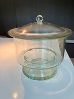 Grote glazen schaal met deksel, Antiek en Kunst, Ophalen