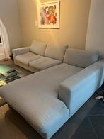 L-zitbank in lichtgrijze stof, Maison & Meubles, Canapés | Sofas & Chaises Longues, 75 à 100 cm, 250 à 300 cm, Quatre personnes ou plus