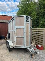 Paardentrailer / veewagen, Ophalen, Hout, 2-paards trailer