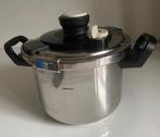 SEB clipso One 6L snelkookpan/snelkookpan, Huis en Inrichting, Keuken | Potten en Pannen, Inox, Zo goed als nieuw, Keramische plaat