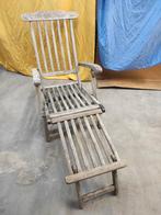 Chaise longue de terrasse oxford, Jardin & Terrasse, Chaises longues, Enlèvement, Utilisé, Bois, Réglable