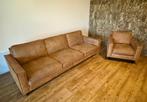Suède bank + fauteuil, Ophalen, Gebruikt, 75 tot 100 cm, 125 cm of meer