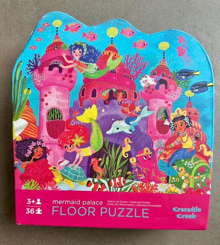 Crocodile Creek zeemeermin Palace - vloerpuzzel, Kinderen en Baby's, Speelgoed | Kinderpuzzels, 10 tot 50 stukjes, Ophalen