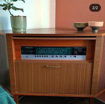 muziekkast, platenspeler + radio, Antiek en Kunst, Ophalen