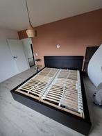 Bed 180x200, Huis en Inrichting, Ophalen, Zwart, Tweepersoons, Zo goed als nieuw