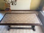 Tafel in eik en steen, Ophalen, Gebruikt, 75 cm of meer, Rustiek