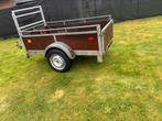 Enkelasser met bache 200x100  gegalvaniseerd 750kg  ongeremd, Auto diversen, Aanhangers en Bagagewagens, Ophalen