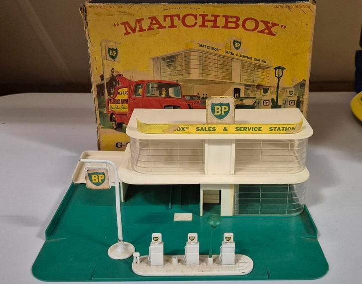Station-service Matchbox Lesney BP, Hobby & Loisirs créatifs, Voitures miniatures | Échelles Autre, Utilisé, Autres types, Enlèvement ou Envoi
