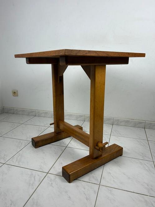 Antieke tafel kubusmotief blokjespatroon, Antiek en Kunst, Antiek | Meubels | Tafels, Ophalen