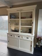 Witte vitrinekast, buffetkast, Huis en Inrichting, Kasten | Buffetkasten, Ophalen, Gebruikt, 200 cm of meer, 150 tot 200 cm