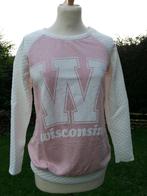 fijne sweater roos wit wafel motief print Wisconsin TU, Ophalen of Verzenden, Nieuw, Maat 36 (S), Overige kleuren
