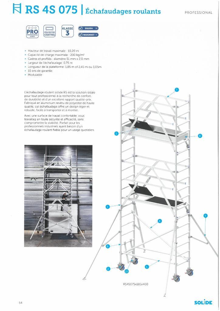 Echafaudage Roulant en alu, Doe-het-zelf en Bouw, Gereedschap | Overige machines, Gebruikt, Ophalen