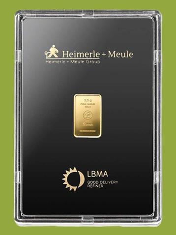 2,5 gram goud 999.9 LBMA Heimerle & Meule beschikbaar voor biedingen