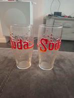 2 oude soda glazen, Ophalen of Verzenden