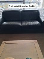 2 driezit zetels in leder.., Ophalen, Gebruikt, 100 tot 125 cm, Leer
