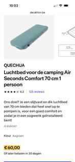 Luchtmatras Decathlon nieuw nog in verpakking, Caravans en Kamperen, Ophalen, Nieuw, 1-persoons