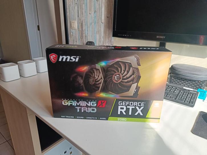 MSI GeForce RTX 2080 GAMING X TRIO, Informatique & Logiciels, Cartes vidéo, Comme neuf, Nvidia, PCI-Express 3.0, GDDR6, HDMI, DisplayPort