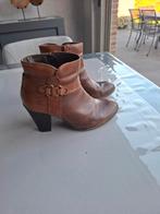 Enkellaarzen, cognac, leder ,mt 37, Ophalen of Verzenden, Gedragen