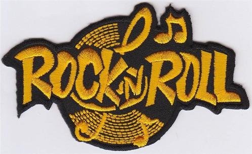Rock'n'Roll stoffen opstrijk patch embleem #4, Verzamelen, Muziek, Artiesten en Beroemdheden, Nieuw, Kleding, Verzenden