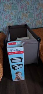 Reisbedje + matrassen + topper + 3 hoeslakens, Enlèvement, Comme neuf, Lit de voyage