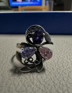 Bague argent avec pierre, Enlèvement ou Envoi, Comme neuf, Argent, Argent