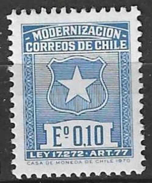 Chili 1970 - Yvert 345A - Modernisatie (PF), Postzegels en Munten, Postzegels | Amerika, Postfris, Verzenden