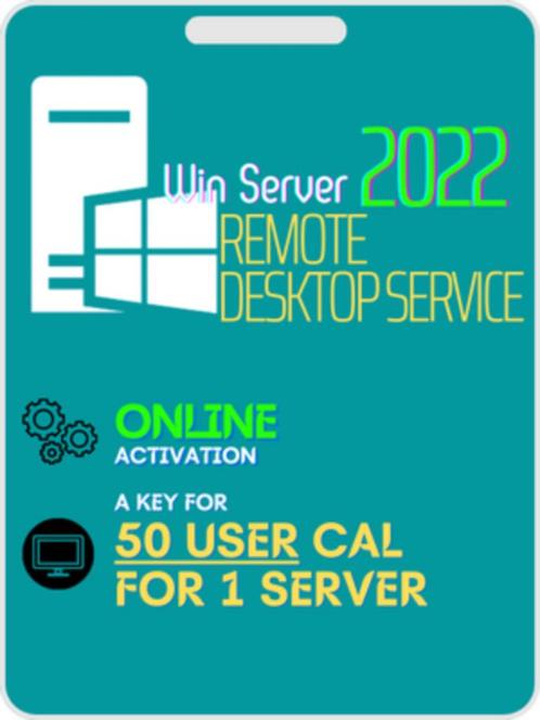 Windows Server 2022 50 Remote Desktop Service RDS User Cals, Computers en Software, Besturingssoftware, Nieuw, Windows, Ophalen of Verzenden