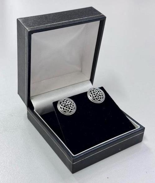 Manchetknopen neverending oorbellen antiek zilver zilveren, Handtassen en Accessoires, Antieke sieraden, Oorbellen, Zilver, Ophalen of Verzenden