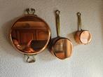Stijlvolle koperen pannenset, Ophalen, Zo goed als nieuw, Overige materialen, Pannenset