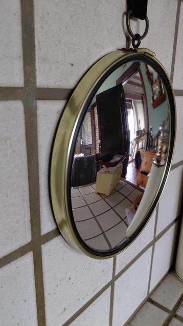 Vintage bolle ronde spiegel, convex spiegel, butlerspiegel beschikbaar voor biedingen