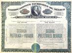 National Railways of Mexico 1910, Timbres & Monnaies, Actions & Titres, Action, Enlèvement ou Envoi, Avant 1920