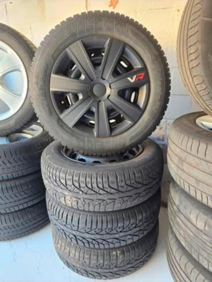 KLEBER Winterbanden op stalenvelgen Maat= 195 60 R15 M+S T88, Auto-onderdelen, Banden en Velgen, Banden en Velgen, Winterbanden