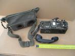 Veldtelefoon met tas wereldoorlog field phone CY-1277B-PT, Ophalen, Landmacht, Kunstobject