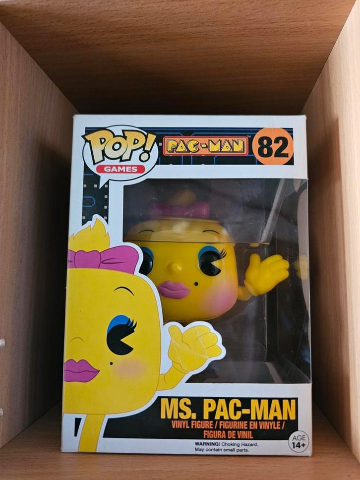 Funko Pop ! Ms. Pac-Man #82 — Objet de jeu rétro à collectio, Collections, Jouets miniatures, Comme neuf, Envoi