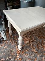 Eiken witte tafel met 4 stoelen(gratis af te halen), Ophalen, Zo goed als nieuw