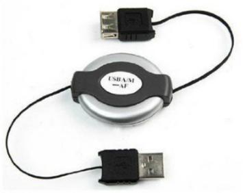 Câble de couple USB-A mâle/USB-A femelle extensible, longueu, Télécoms, Enlèvement ou Envoi, Utilisé