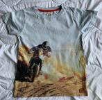 T-shirt jongens lichtblauw met moto stones and bones maat 11, Kinderen en Baby's, Kinderkleding | Maat 116, Ophalen of Verzenden