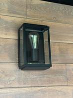 Tuinverlichting wandlamp industrieel zwart+glas:2 st of 1st, Tuin en Terras, Buitenverlichting, Ophalen, Glas, Wandlamp