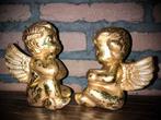 2 goudkleurige kerstengeltjes, Diversen, Kerst, Ophalen, Zo goed als nieuw