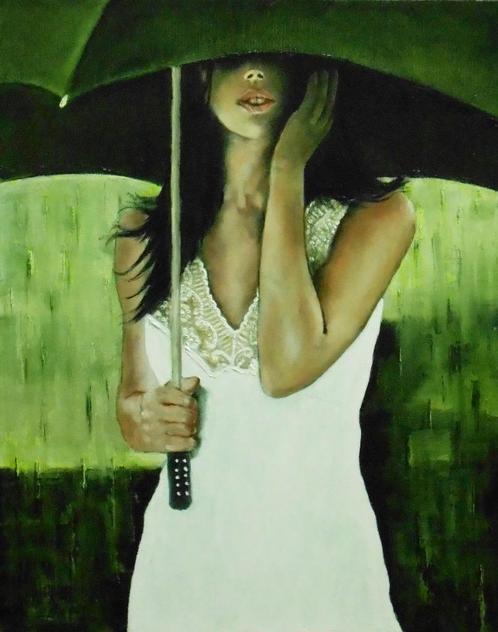 “Sorry en tot ziens!...” Schilderij, Antiek en Kunst, Kunst | Schilderijen | Modern, Verzenden