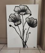 Uniek Schilderij met klaprozen, handgeschilderd, Ophalen of Verzenden, Nieuw, Schilderij