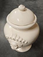 Potje zijdelings leeuwenkop met deksel, Ophalen