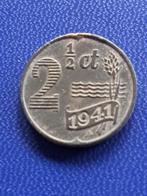 1941 Nederland halve stuiver in zink Wilhelmina, Koningin Wilhelmina, Losse munt, 5 cent, Verzenden