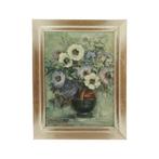Vintage Bloemen Stilleven Amateur Schilderij Ingelijst Gesig, Ophalen of Verzenden