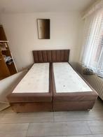 Boxspring 180x200, Huis en Inrichting, Ophalen, Gebruikt, Bruin, Tweepersoons