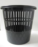Ronde zwarte prullenbak in pvc, hoogte 27 cm., Ophalen, Zo goed als nieuw